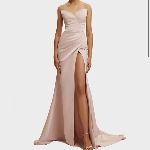 ISO: Milla Strapless evening gown with thigh slit - Picture 1 of 6